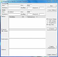 PostgreSQL to MySQL Converter screenshot